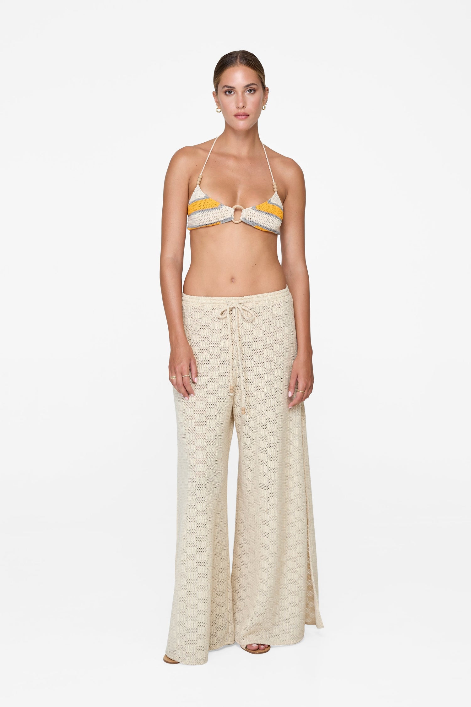 Naomi Pant - Cream Crochet