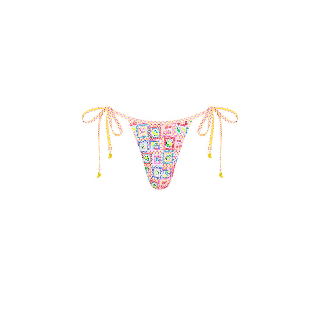 Micro Thong Tie Side Bottom - Citron Coast