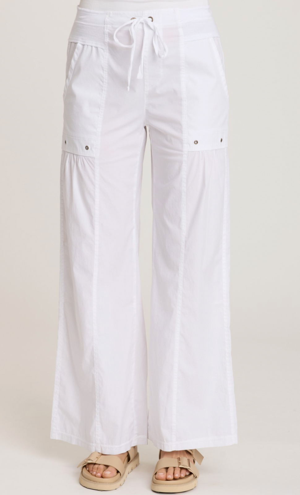 Nisha Wide Leg Pant - White