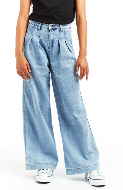 Pleated Denim Trousers