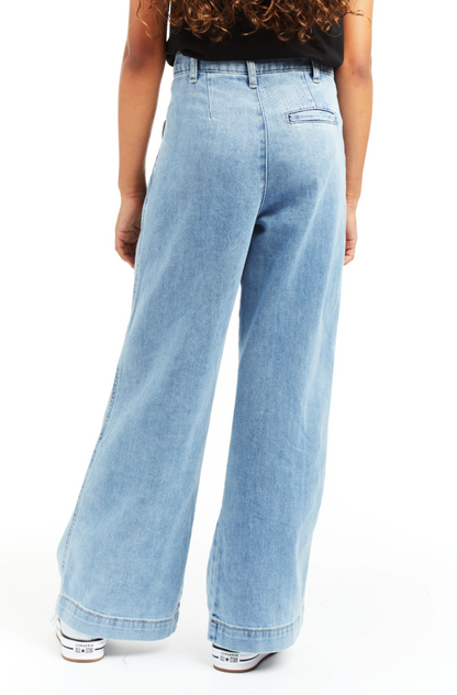 Pleated Denim Trousers