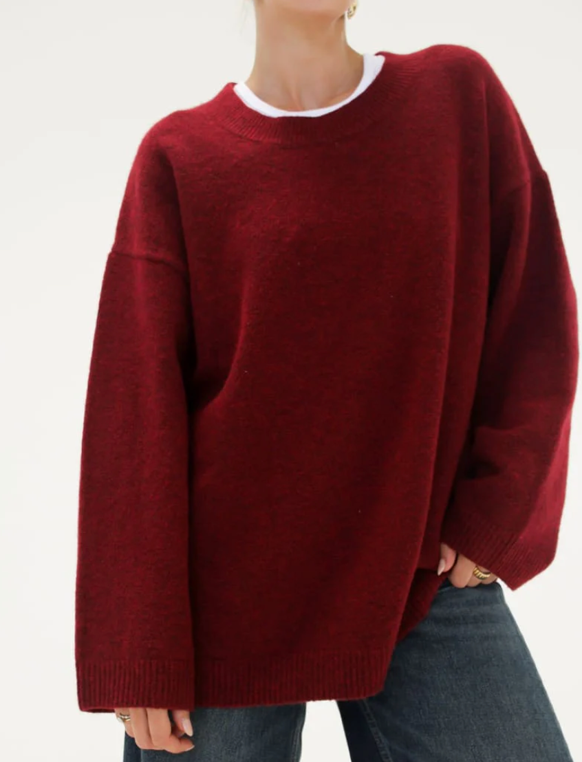 Hunter Crewneck - Merlot