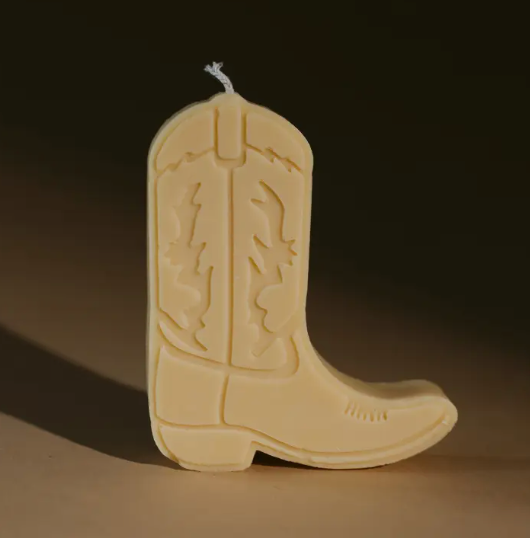 Cowboy Boot Candle: Desert