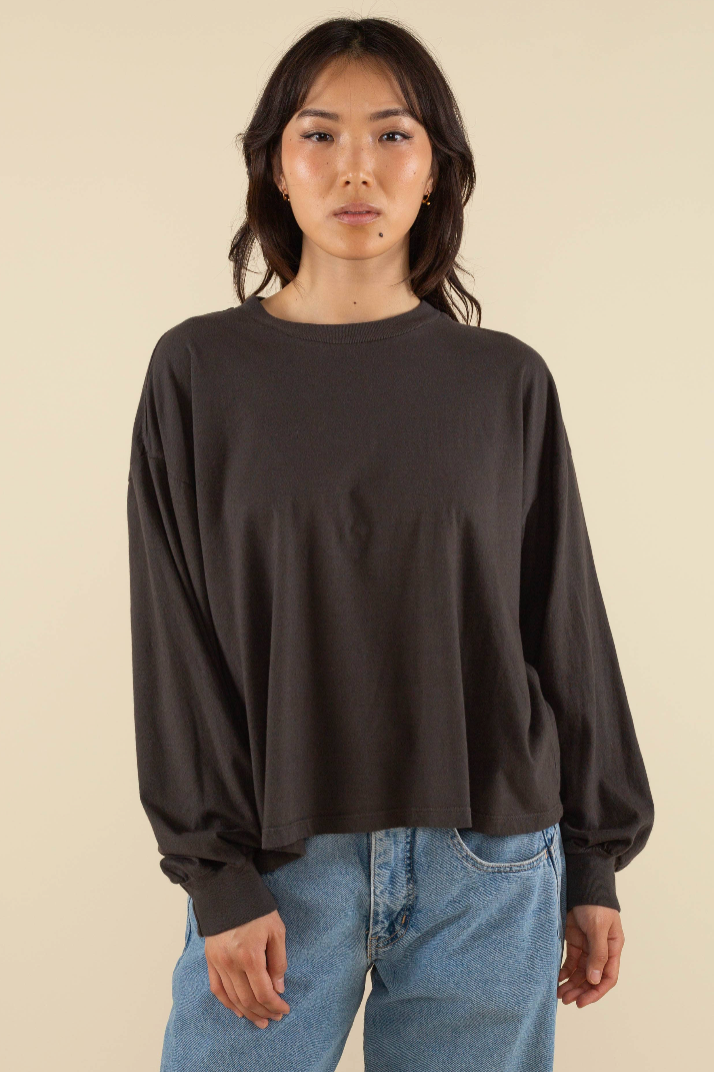 Vintage Black Boxy Long Sleeve