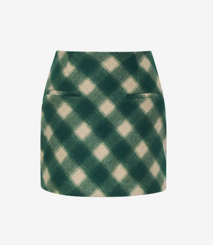 Ranch Mini Skirt - Green Plaid