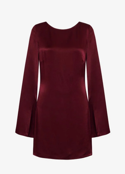 Sweet Talker Mini Dress - Merlot