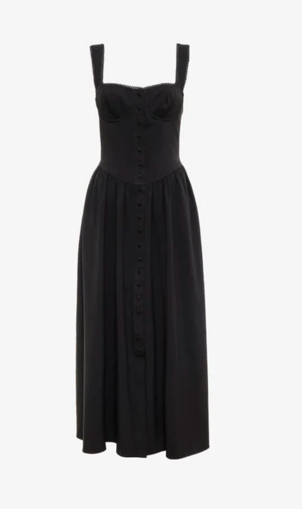 Antoinette Midi Dress - Black