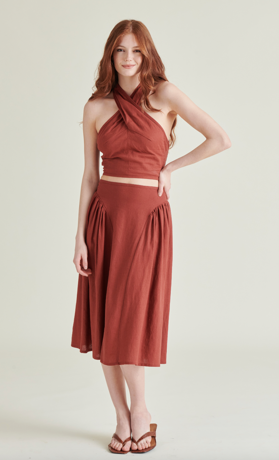 Brooklyn Skirt - Brick