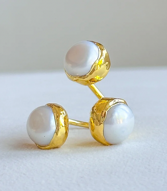 Triple Pearl Ring