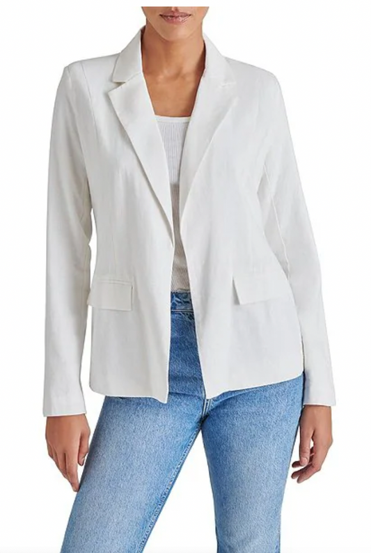 Payton Linen Blazer - White