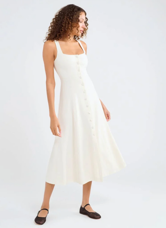 Mayfair Midi Dress - Cream