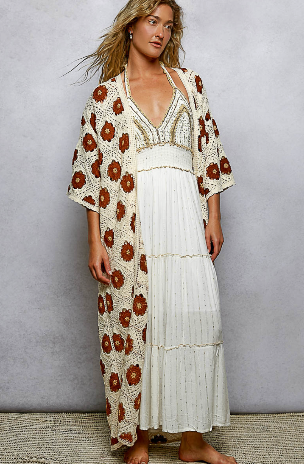 Flower Crochet Cardigan