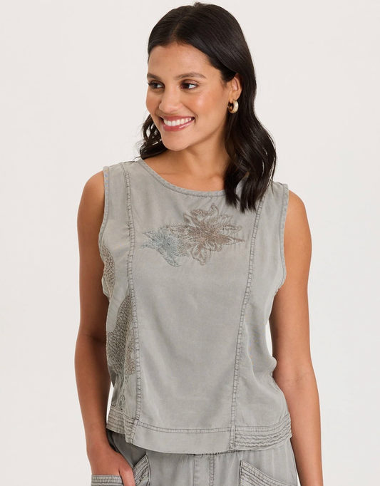 Embroidered Davies Tank