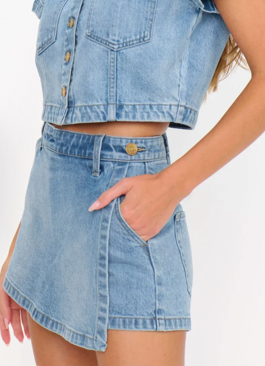 Monroe Denim Skort
