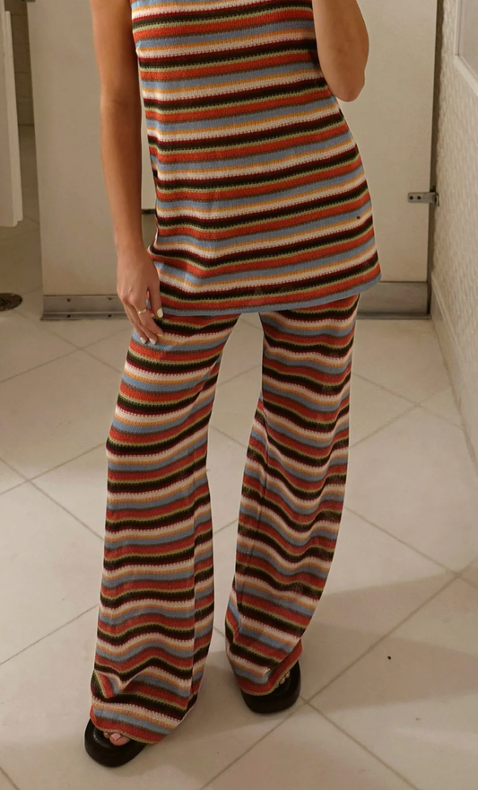 Kenny Pants - Sunkissed Stripe Knit