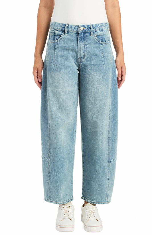 Barrel Cropped Jeans - Ind