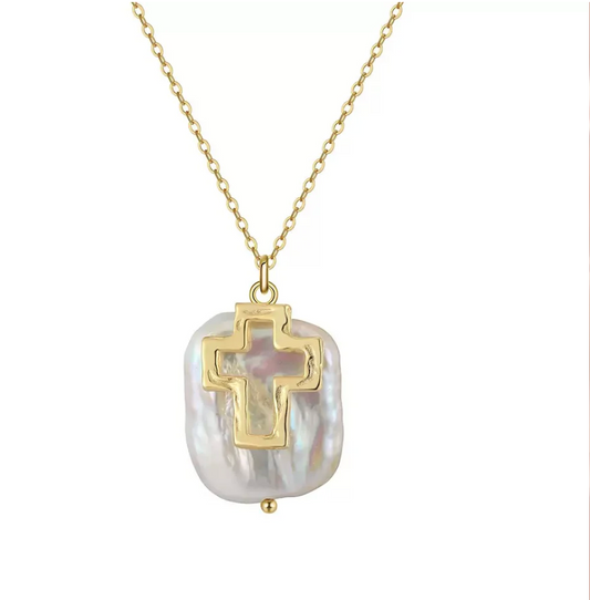 Baroque Cross Necklace