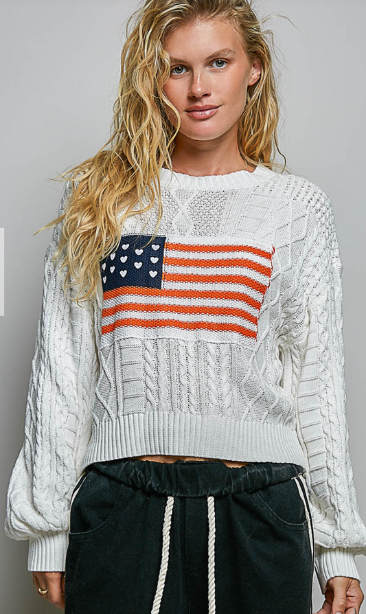 Heart USA Sweater - Ivory