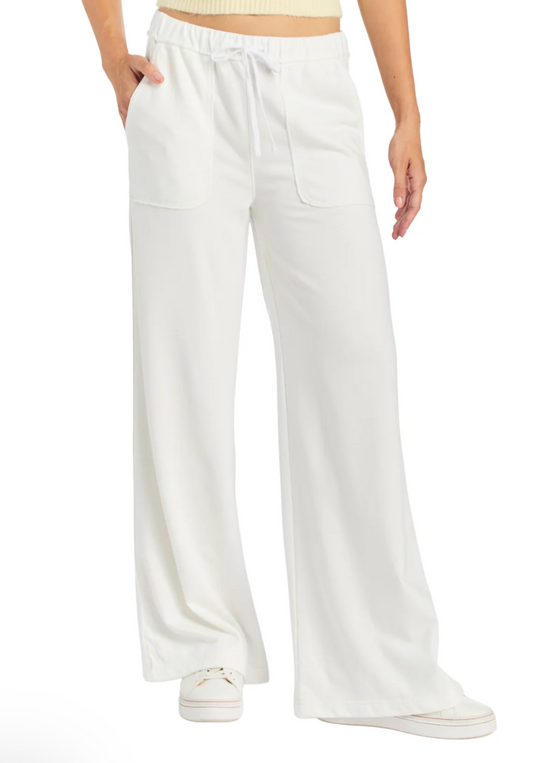 Mid Rise Lounge Pant - Wht