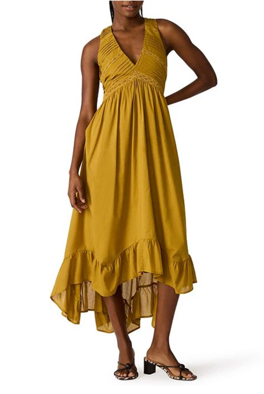 Miah Dress - Thyme Green