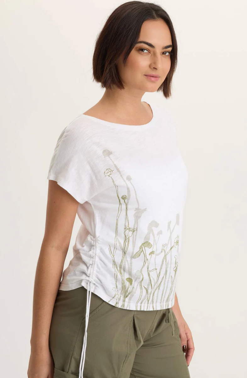 Printed Cohn Top - Wht