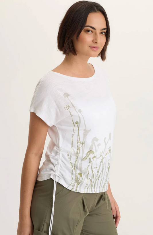Printed Cohn Top - Wht