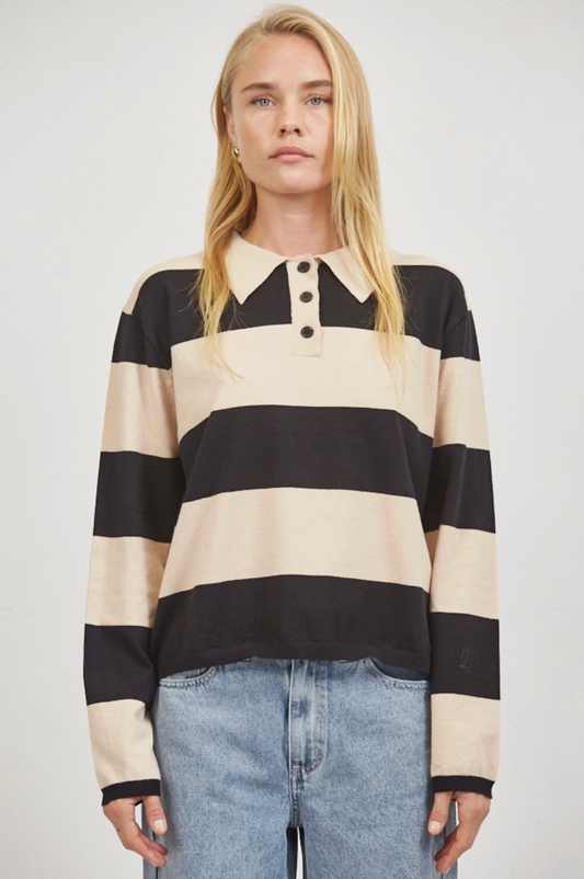 Lennox Sweater - Taupe Black