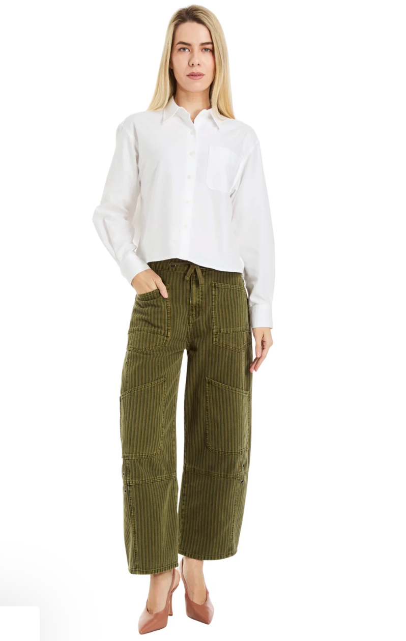 Grommet Waist Army Green pants