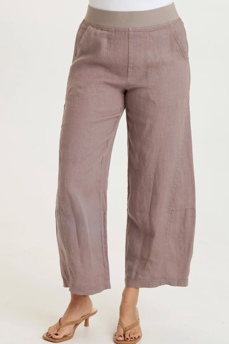 Nao Linen Barrel Crop Pant