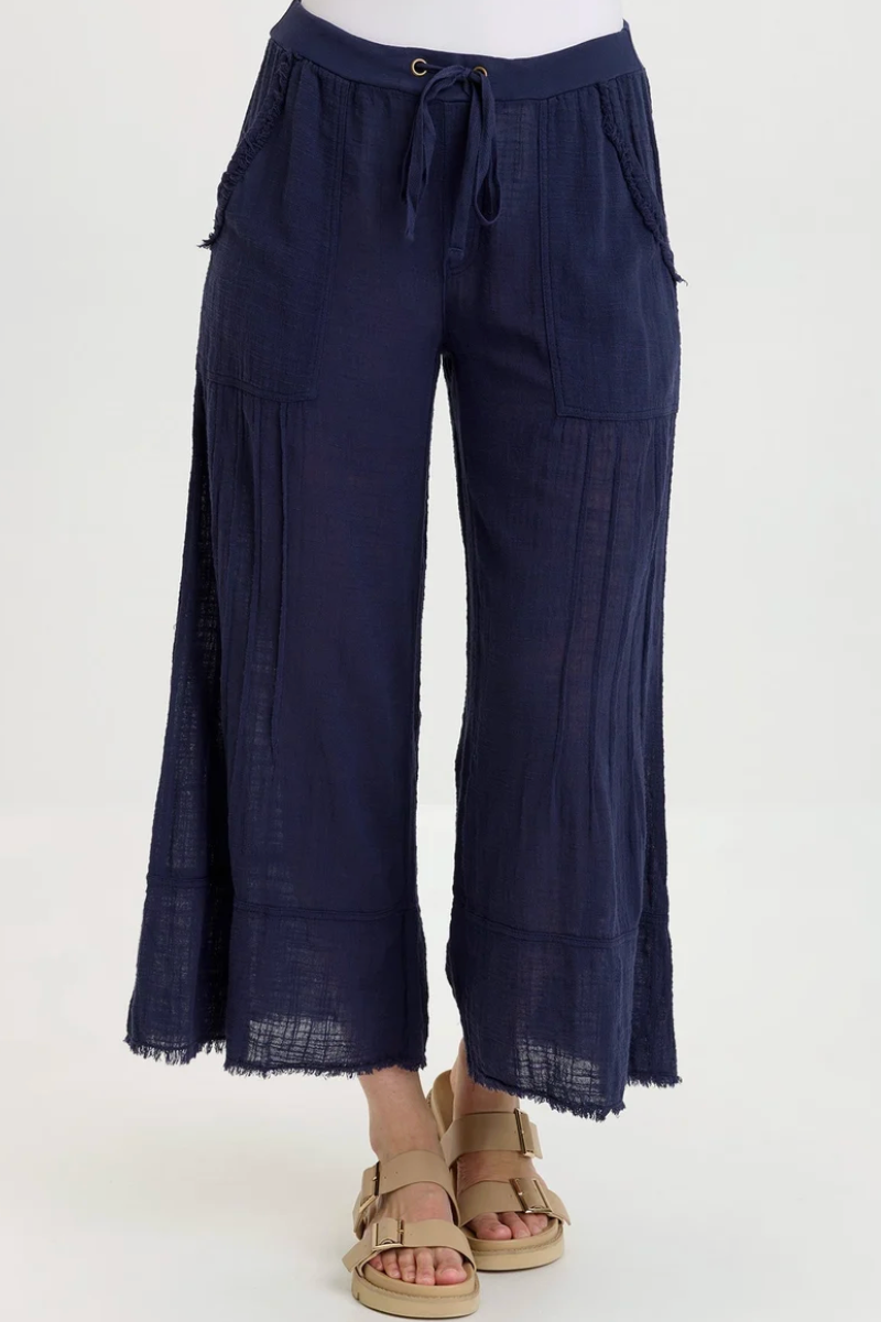 Ace Gauze Pants - Navy