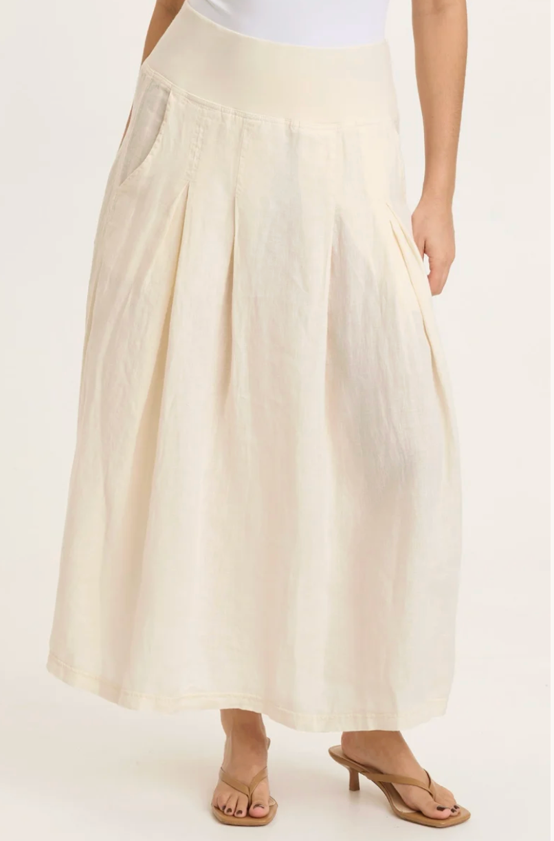 Aderyn Linen Skirt - Cream