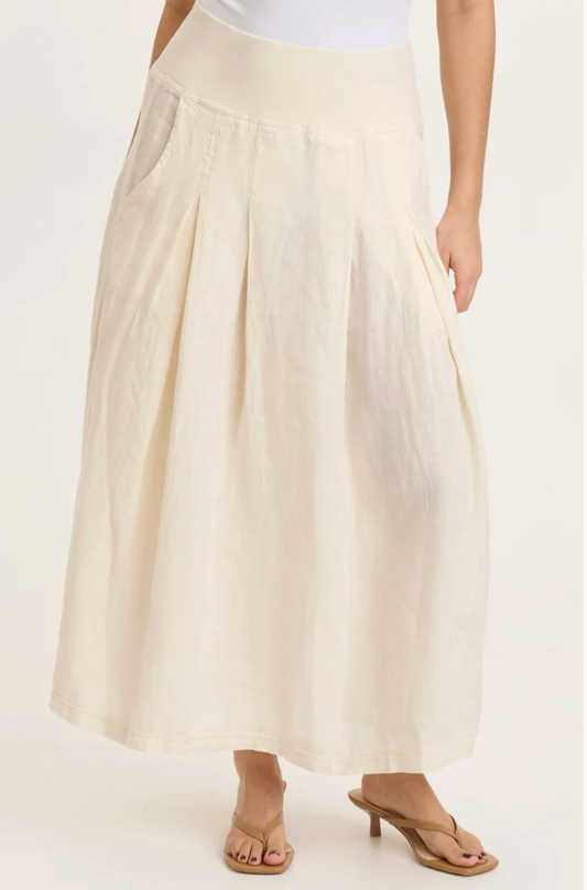 Aderyn Linen Skirt - Cream