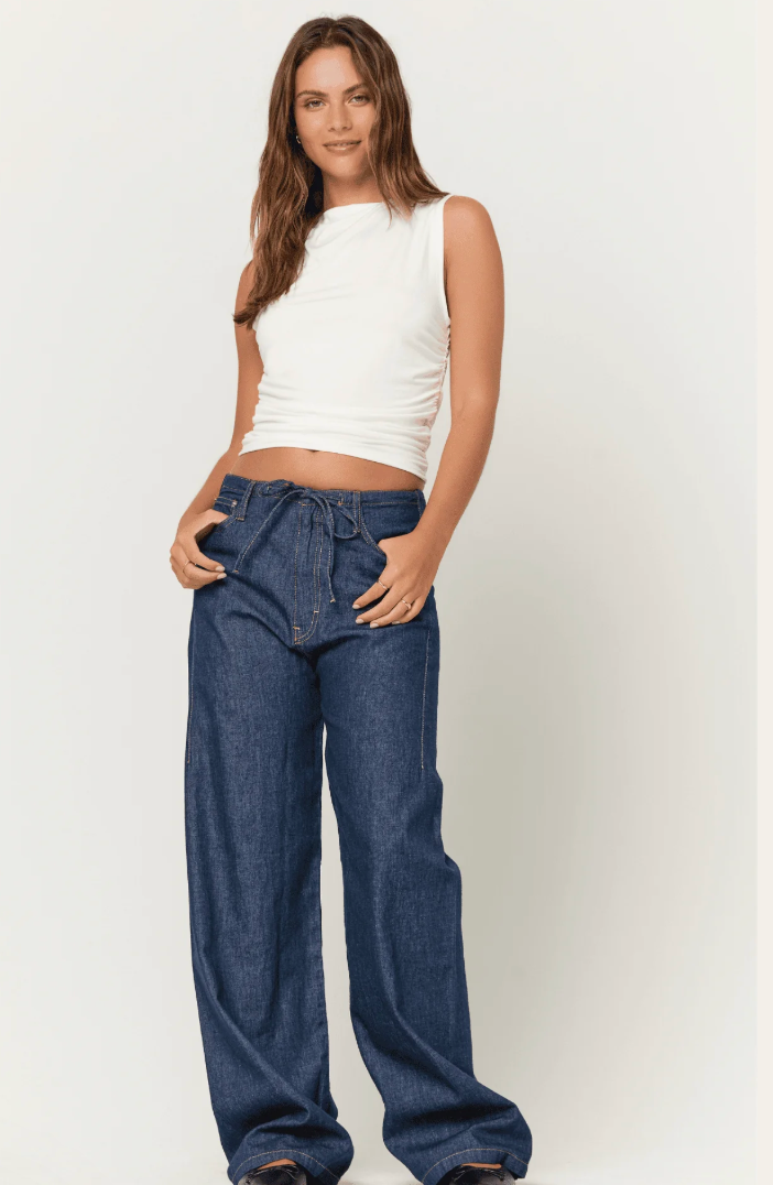Wyatt Ruched Side Tank - White