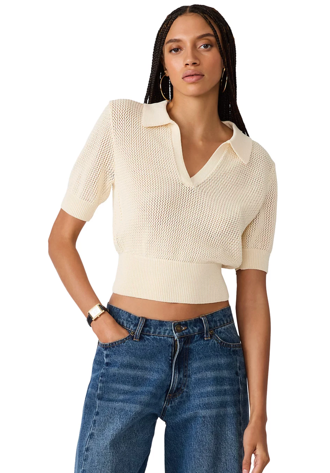 Lark Sweater Top - Cream