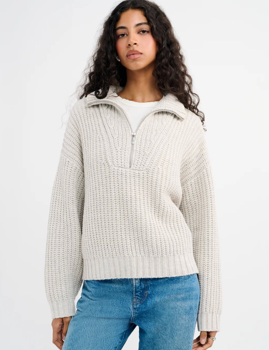 Layover Quarter Zip - Oatmeal