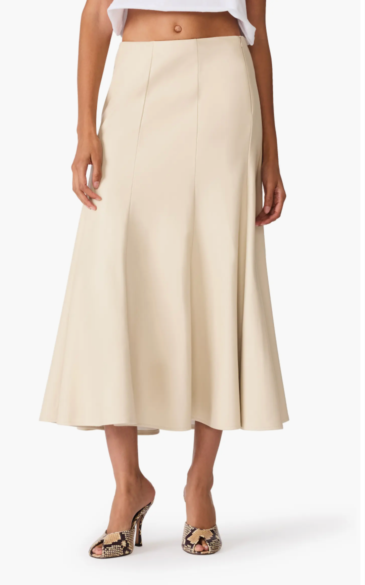 Luciara Faux leather Skirt - Bone