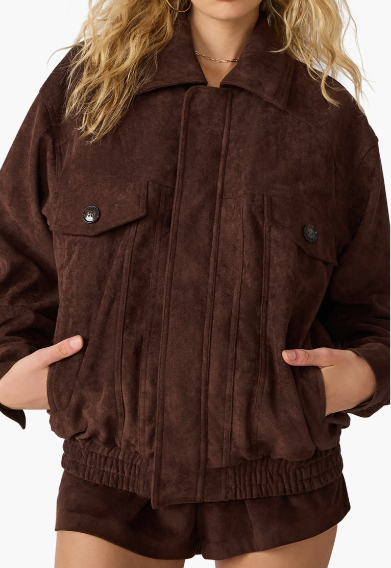 Henson Jacket - brown Suede