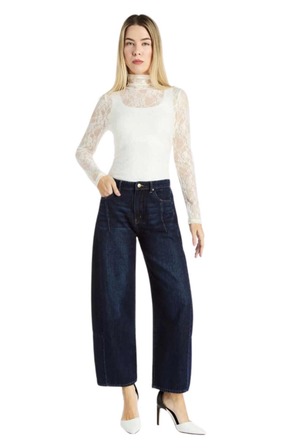 Ankle Crop Barrel Jean