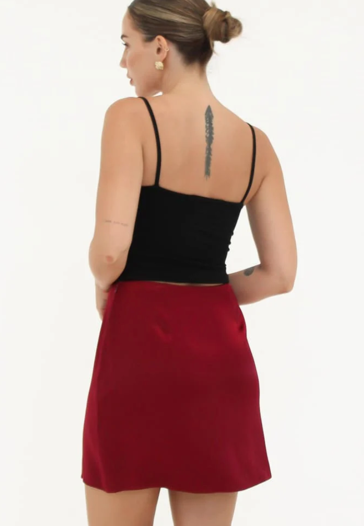 Kerrigan Mini Skirt - Merlot