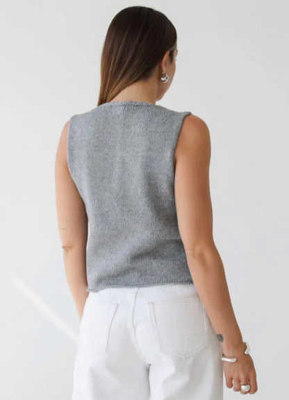 Prince Street Top - Ht Gray