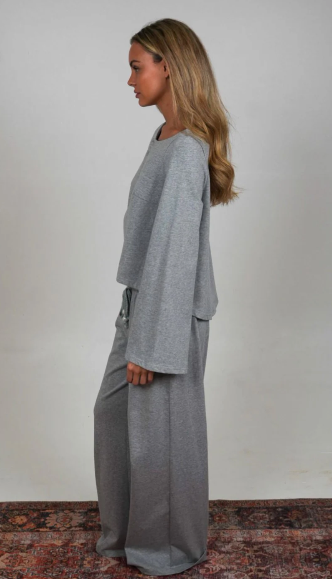 Grey Cotton Lounge Pant