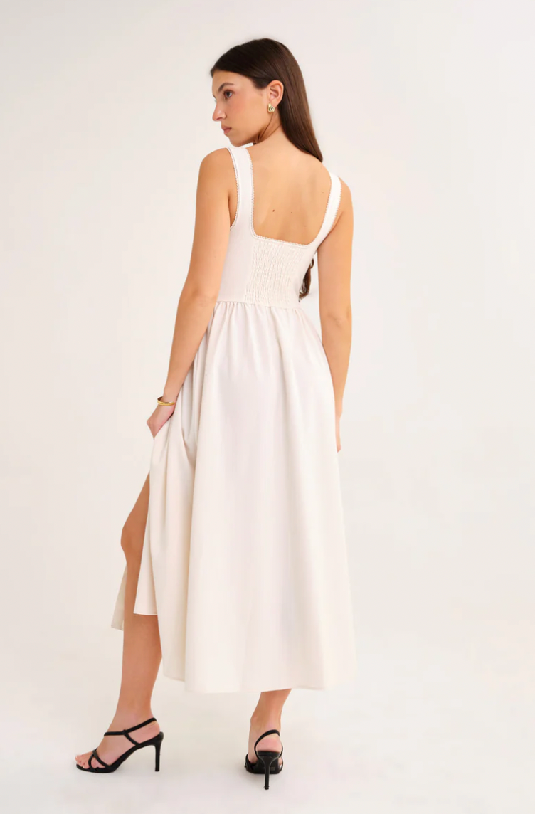 Antoinette Midi Dress - Cream