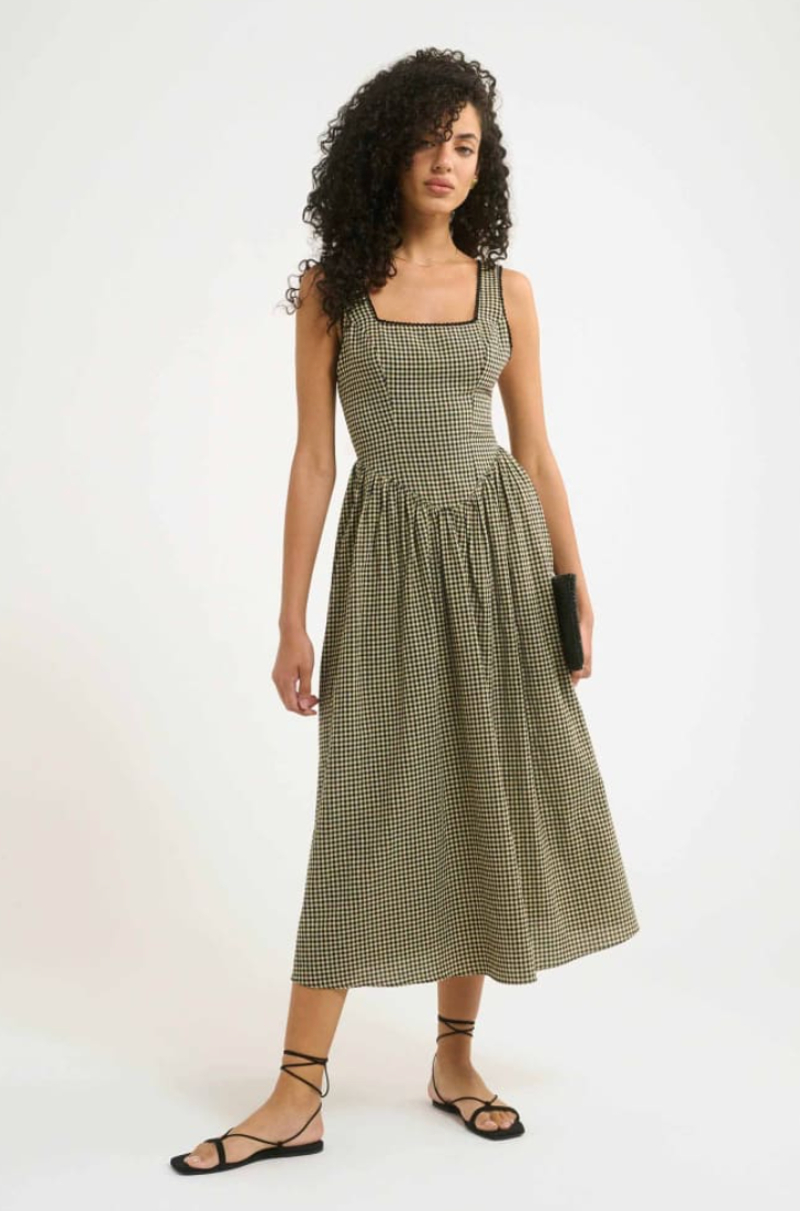 toulouse midi dress Toulouse Midi Dress | Black Gingham