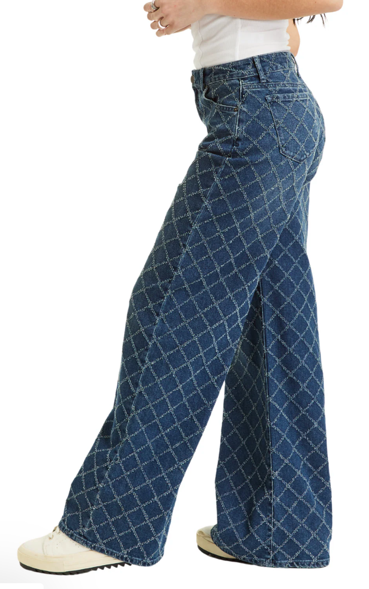 Diamond Needle Punch Wide leg