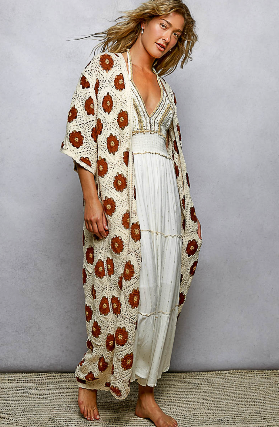 Flower Crochet Cardigan