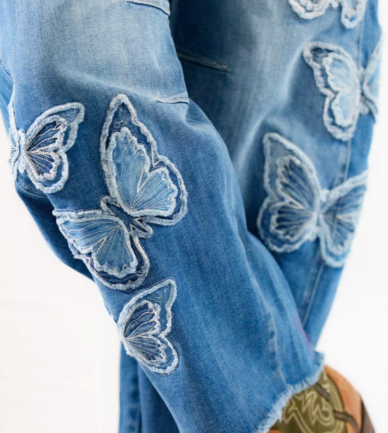 Butterfly Patchwork Overalls