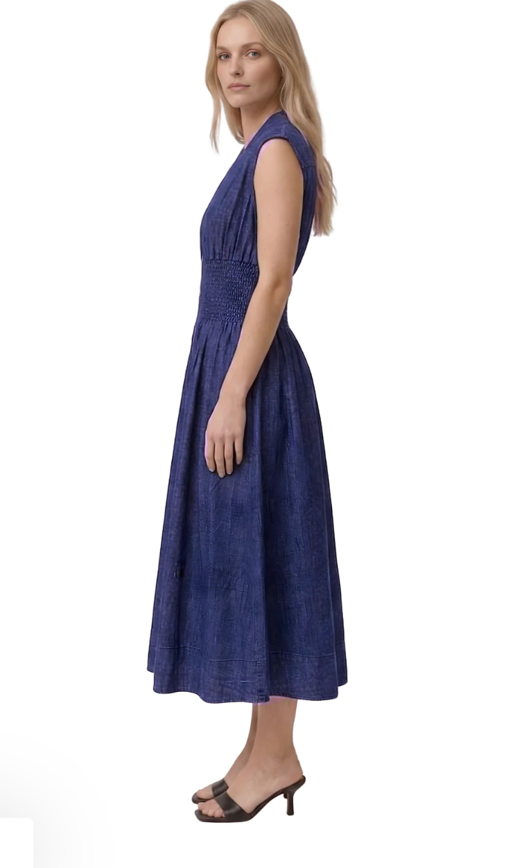 Smocked Waist Maxi Dress