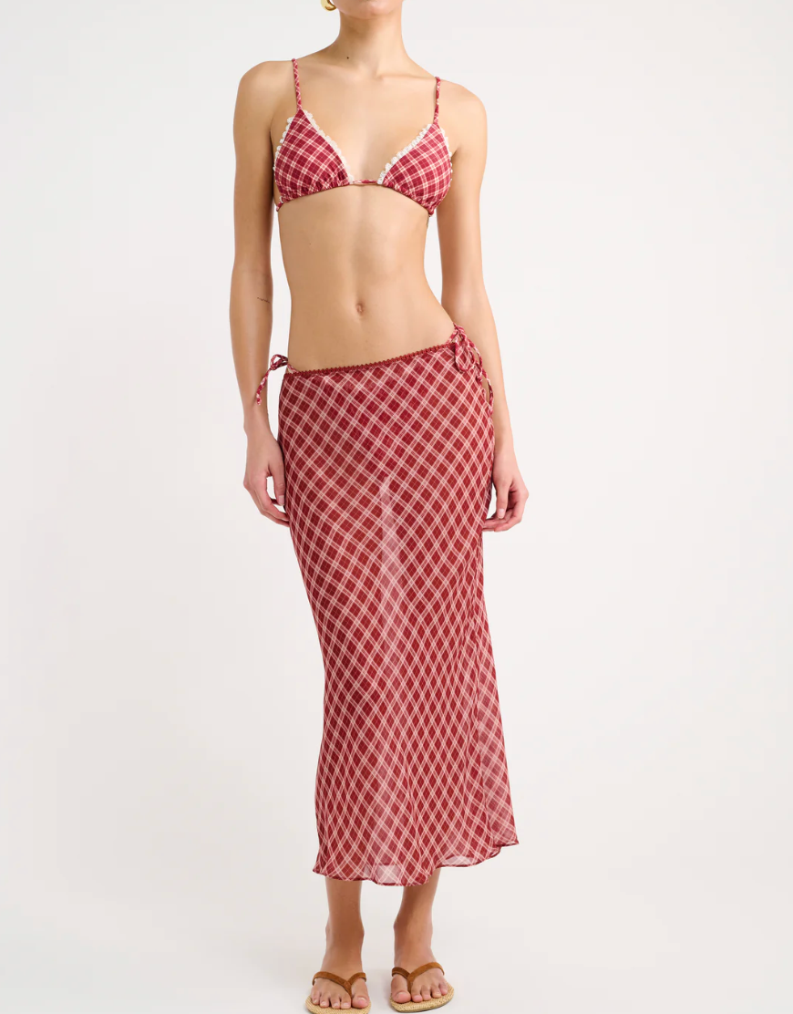Stroll Midi Skirt - Country Check