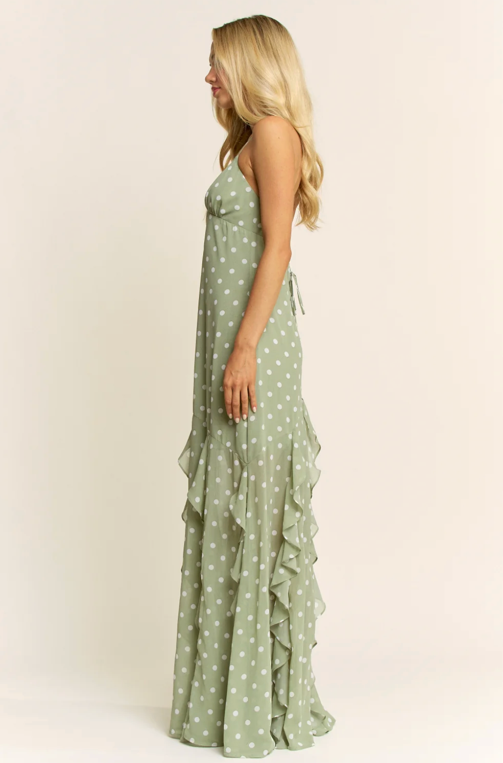 Live Maxi Dress - Green Dot