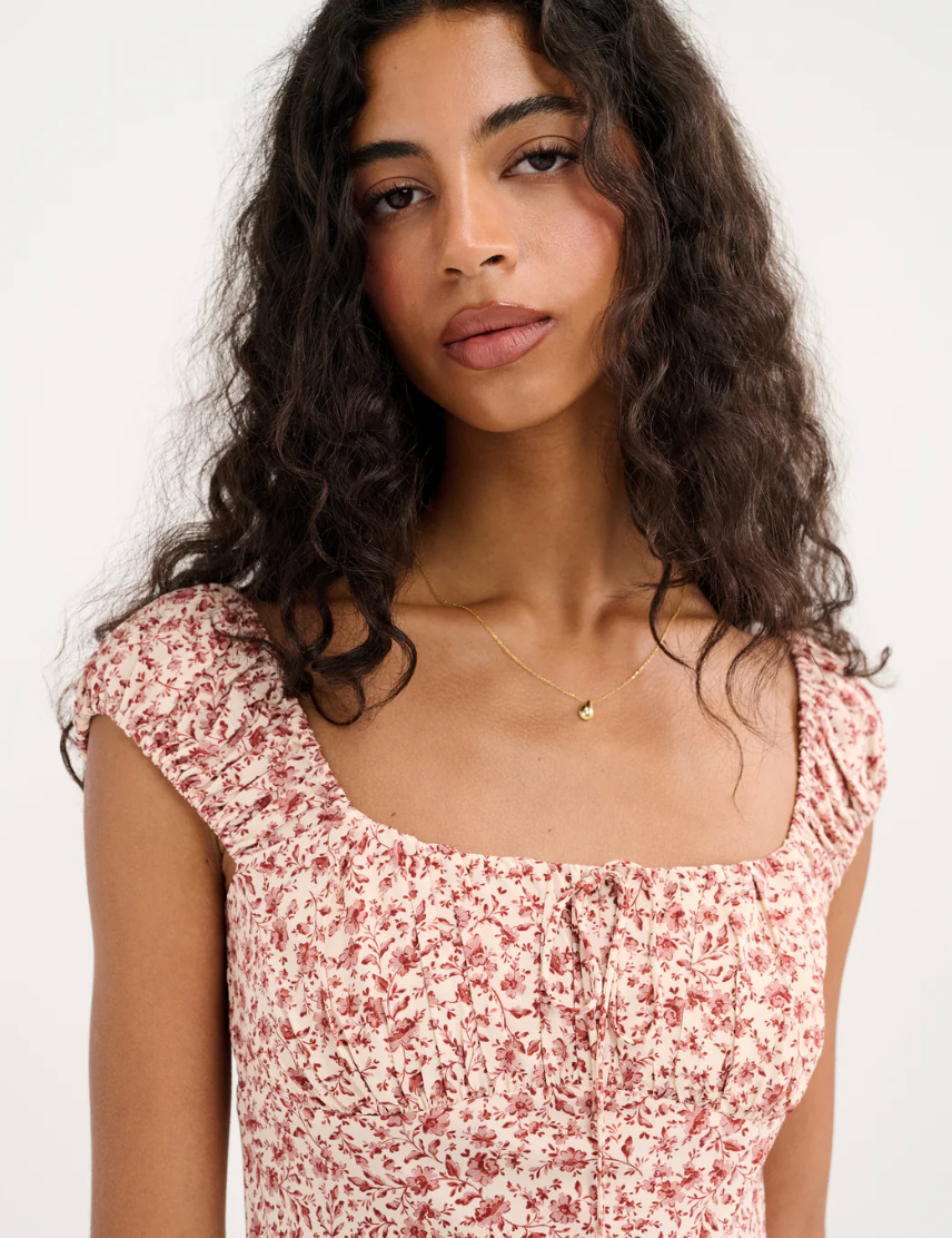 Callaway Midi Dress - Tea Rose
